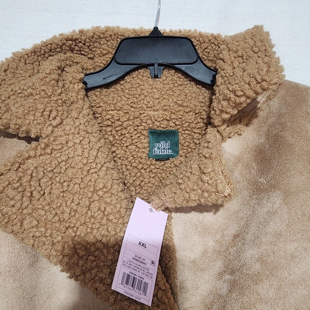 wild fable women's Faux shearling jacket XXL-New - Picture 5 of 6